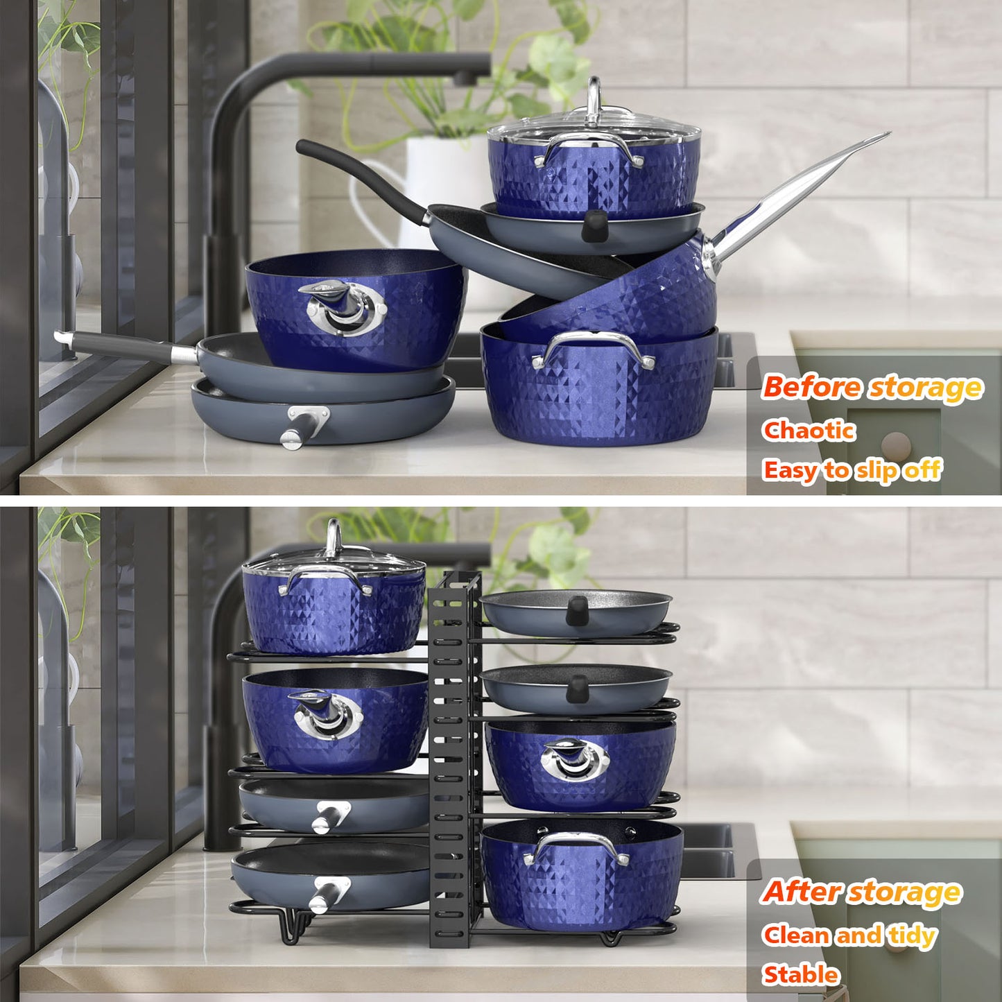 Pot and Pan Organizer - Pot Lid Holders