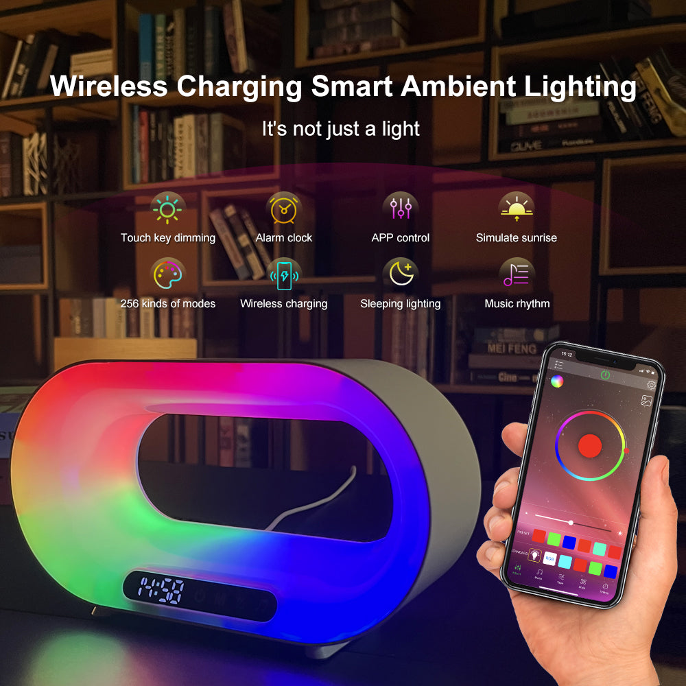 LED Night Light, Wireless Charger, Alarm, 3 in 1