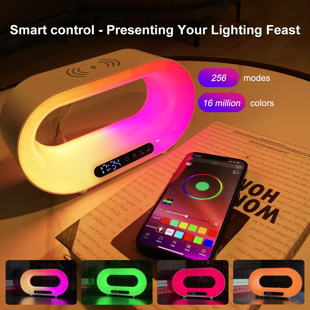 LED Night Light, Wireless Charger, Alarm, 3 in 1