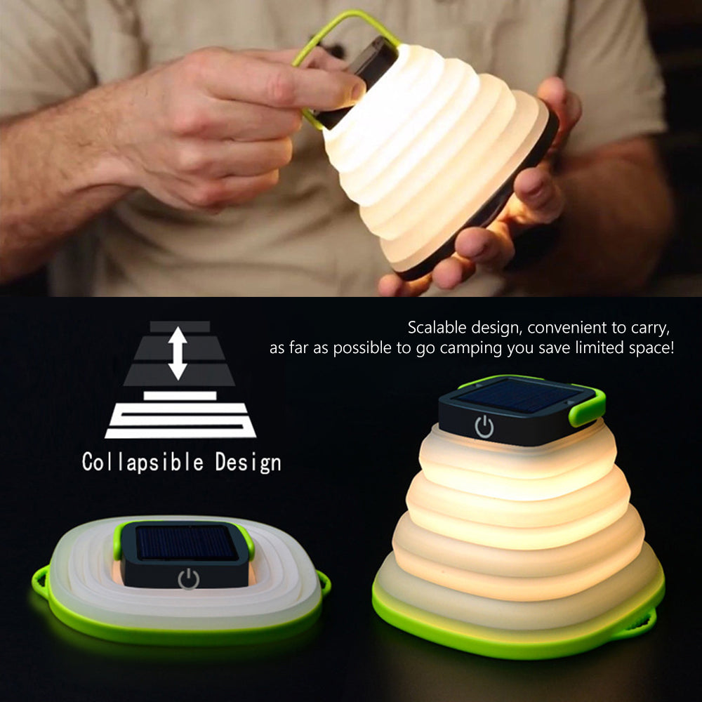 Collapsible Solar Camping Lantern: Waterproof & Rechargeable