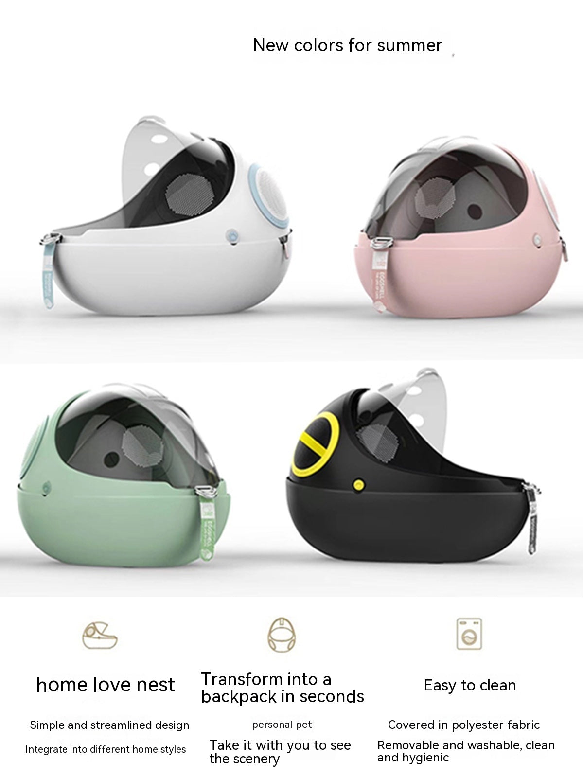 Transparent Egg Shell Pet Carrier