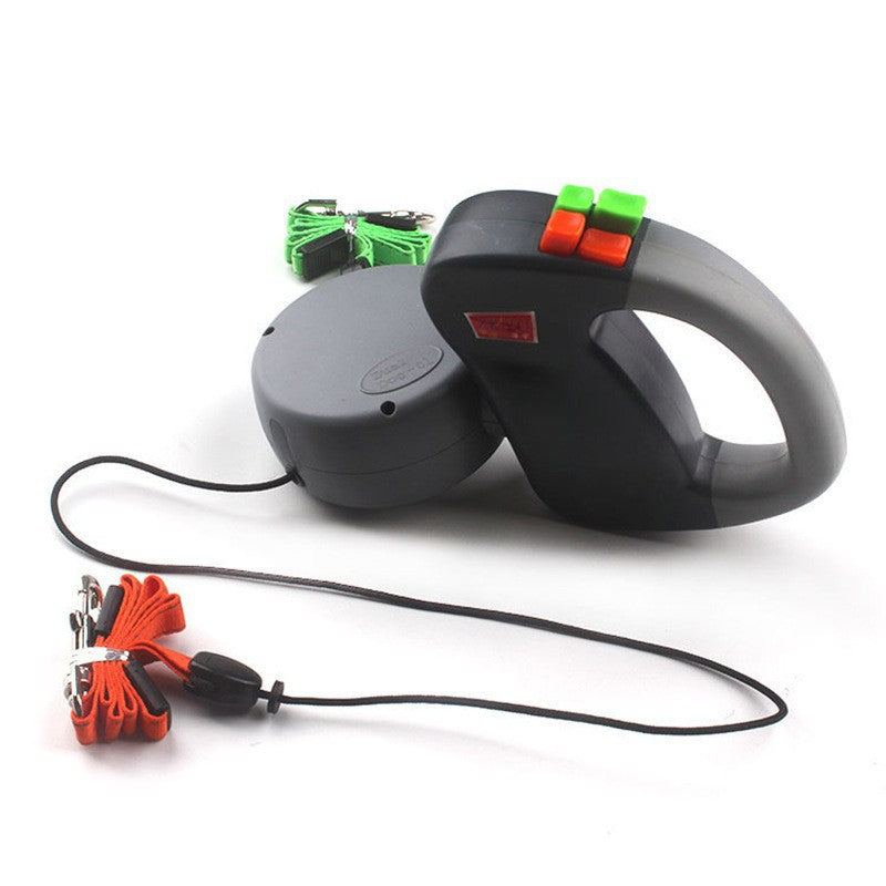 Double-Headed Retractable Dog Leash