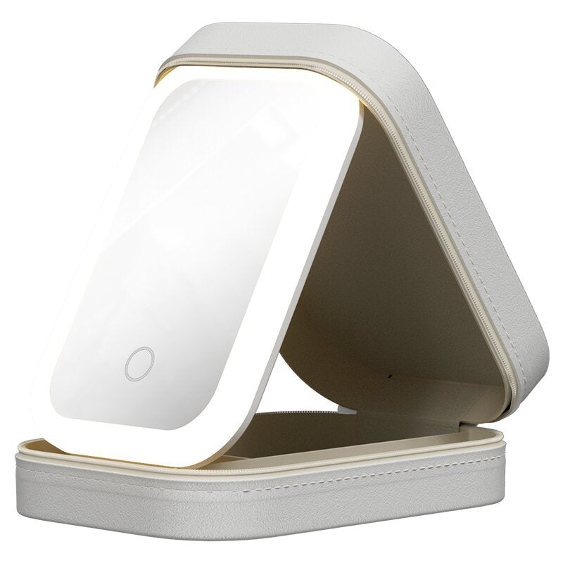 Versatile Storage Box with LED Mirror