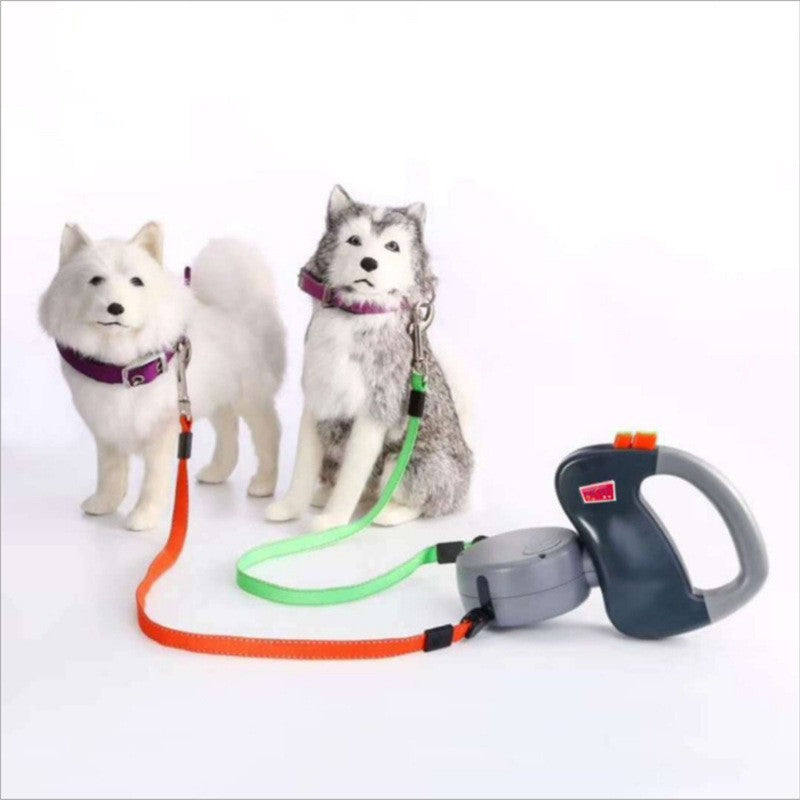 "Double-Headed Retractable Dog Leash"