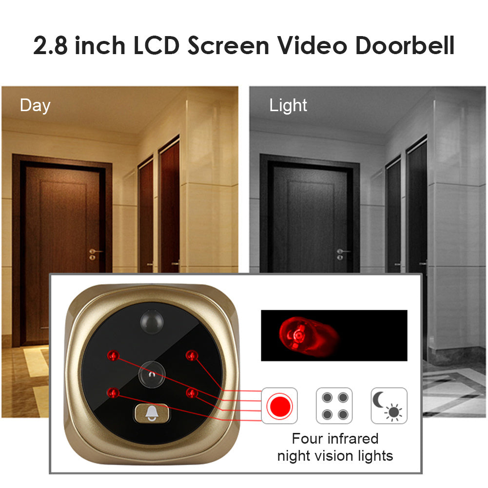 Video Doorbell 2.8 Inch Infrared Night Vision